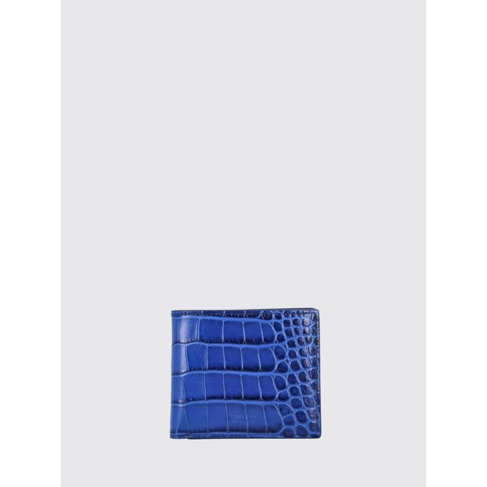 Tom Ford Men Tom Ford Crocodile-Effect Calfskin Bifold Wallet